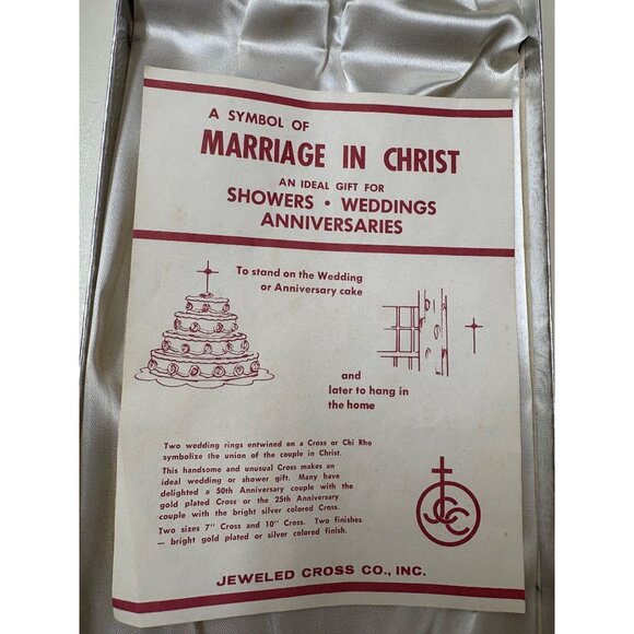 Cake Topper 25th Anniversary Cross Interlocking Rings Christian Religious Décor - Picture 8 of 16